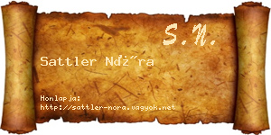Sattler Nóra névjegykártya
